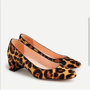 J crew leopard heels sz 8